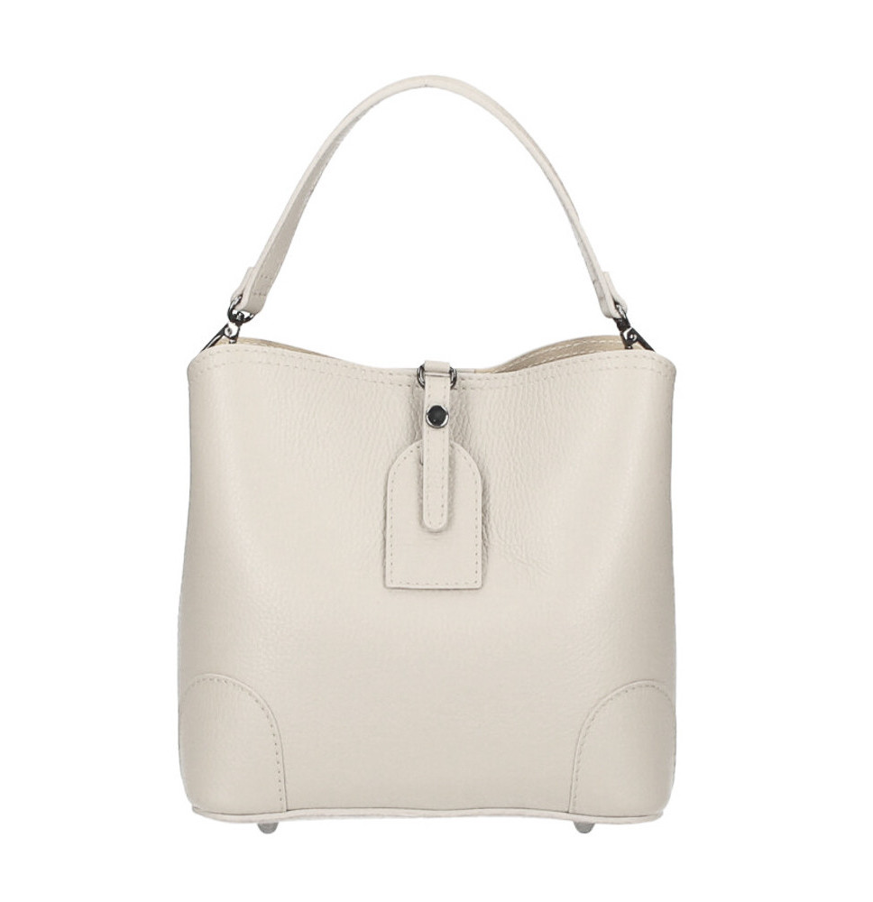 Bőr kézitáska 307 bézs Made in Italy