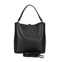 Bőr kézitáska 307 fekete Made in Italy