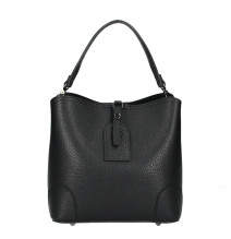 Bőr kézitáska 307 fekete Made in Italy