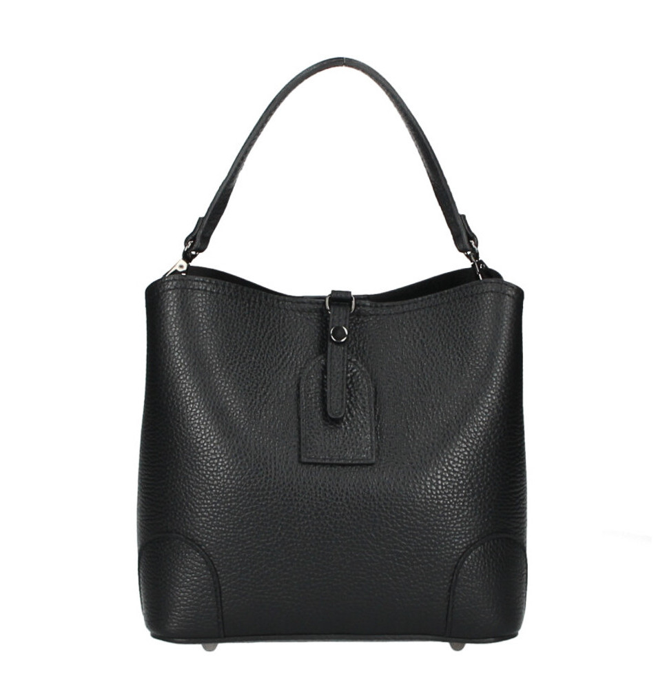 Bőr kézitáska 307 fekete Made in Italy