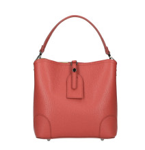 Bőr kézitáska 307 piros Made in Italy