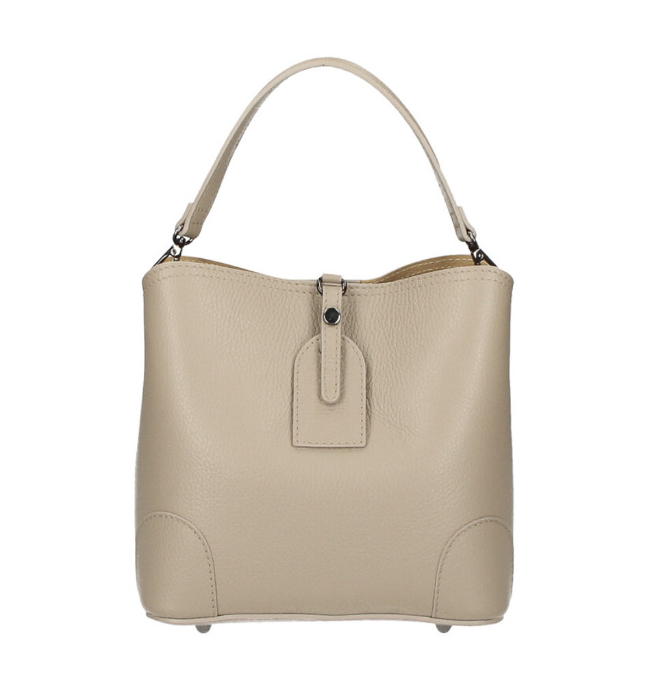 Bőr kézitáska 307 taupe Made in Italy