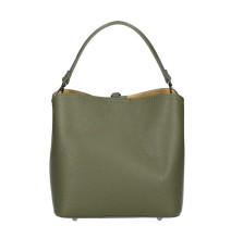 Bőr kézitáska 307 katonai zöld Made in Italy