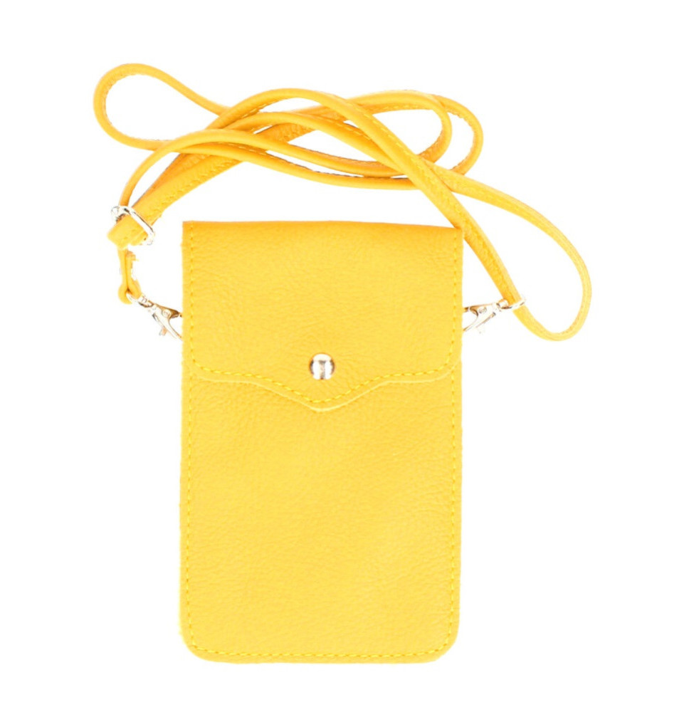 Bőrtok MI895 sötétkék sárga Made in Italy