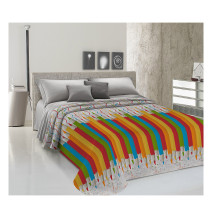 Ágytakaró Piquet sokszínű ceruzák