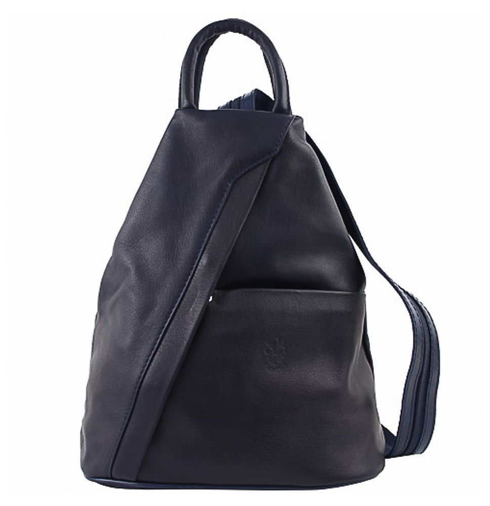 Kék bőr hátizsák. Gyártva Olaszországban