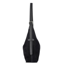 Bőr válltáska 128 fekete Made in Italy