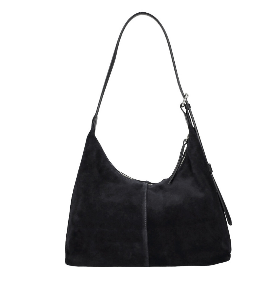 Bőr válltáska 128 fekete Made in Italy