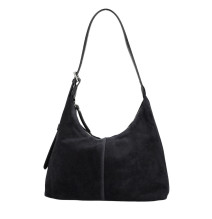 Bőr válltáska 128 fekete Made in Italy