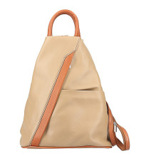 Bőr hátizsák szürke + konyak Gyártott Olaszországban