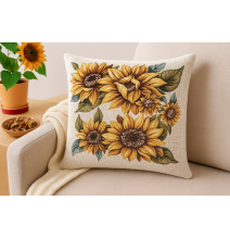 Párnahuzat gobelin Napraforgó Chenille IT120