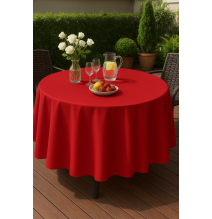 Kerek kerti asztalterítő Ø 150 cm piros