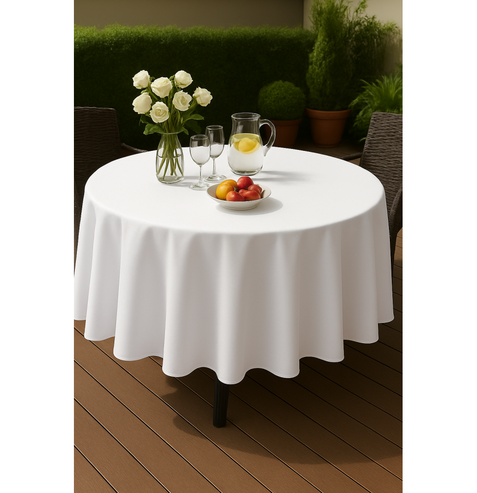 Kerek kerti asztalterítő Ø 150 cm fehér