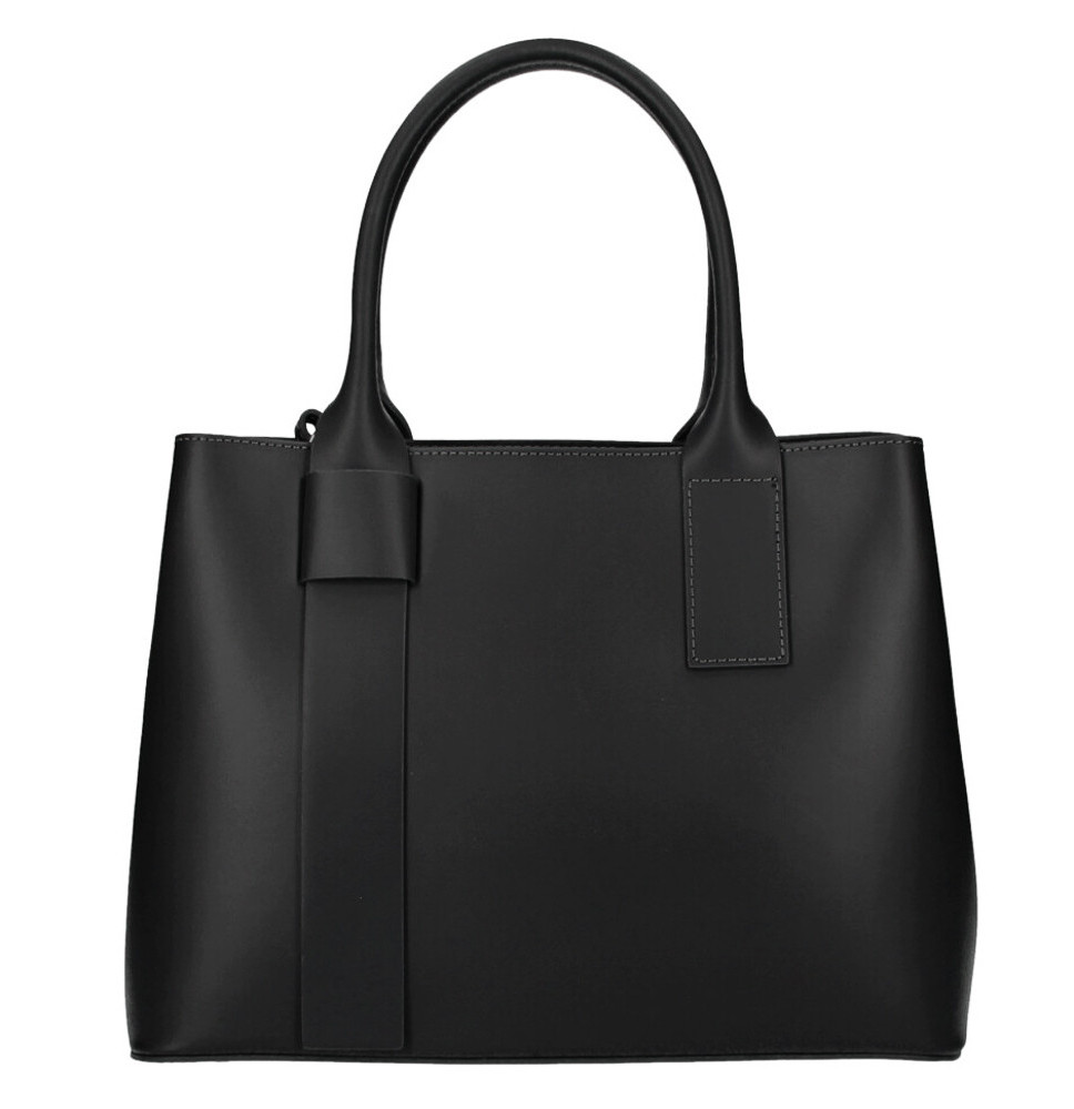 Bőr táska 158 fekete Made in Italy