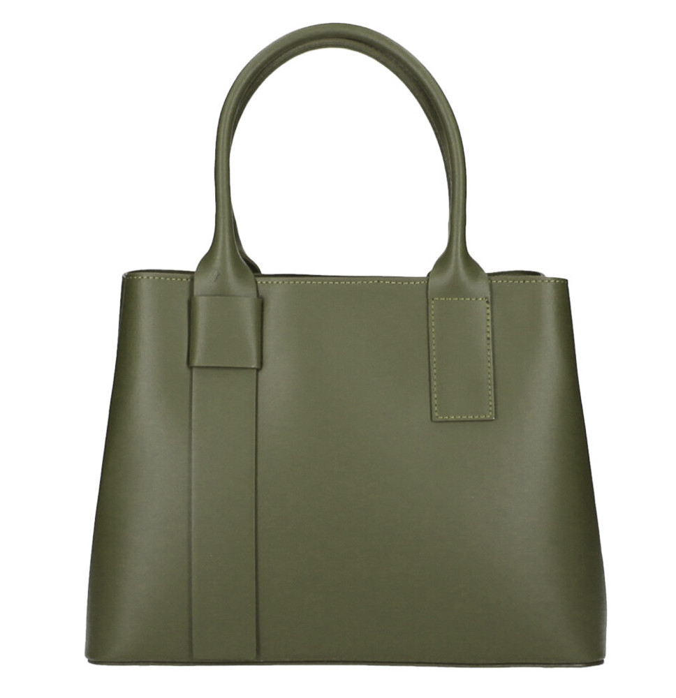 Bőr táska 158 katonai zöld Made in Italy
