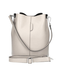 Bőr kézitáska 401 Made in Italy bézs