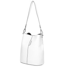 Bőr kézitáska 401 Made in Italy fehér
