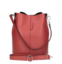 Bőr kézitáska 401 Made in Italy piros