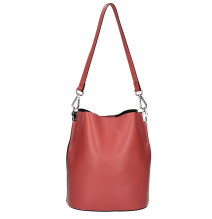 Bőr kézitáska 401 Made in Italy piros