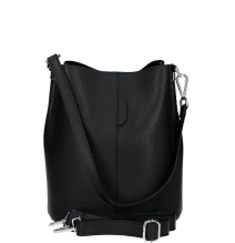 Bőr kézitáska 401 Made in Italy fekete