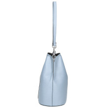 Bőr kézitáska 401 Made in Italy égkék
