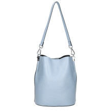 Bőr kézitáska 401 Made in Italy égkék