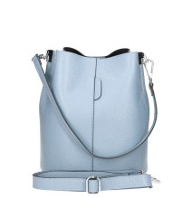 Bőr kézitáska 401 Made in Italy égkék