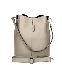 Bőr kézitáska 401 Made in Italy szürkésbarna