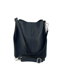 Bőr kézitáska 401 Made in Italy sötétkék