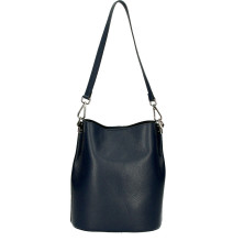 Bőr kézitáska 401 Made in Italy sötétkék