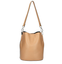 Bőr kézitáska 401 égszínkék Made in Italy