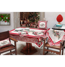 Karácsonyi gobelin terítő lurexszel - Karácsonyi dekorációk