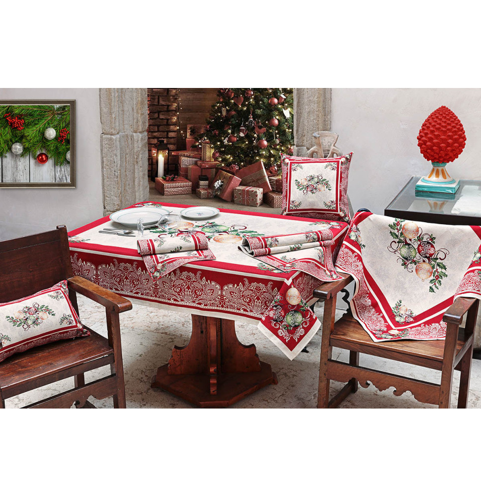 Karácsonyi gobelin terítő lurexszel - Karácsonyi dekorációk