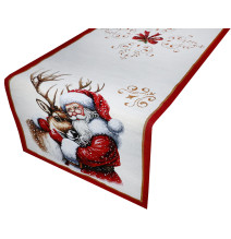 Karácsonyi Gobelin Asztali Futó Lurexszel – Mikulás