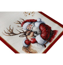 Karácsonyi Gobelin Asztali Futó Lurexszel – Mikulás