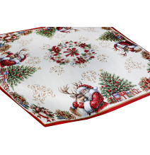 Luxus karácsonyi gobelin terítő lurexszel - Mikulás