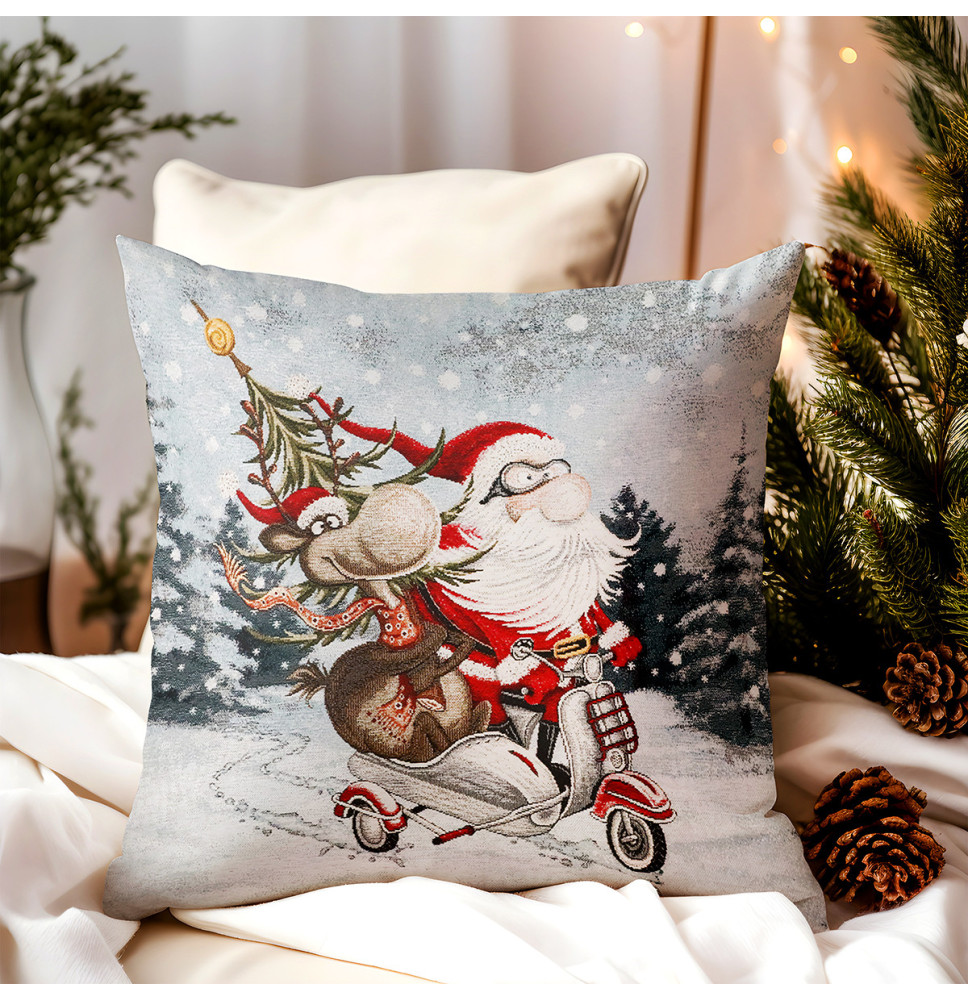 Karácsonyi párnahuzat gobelin Chenille IT045