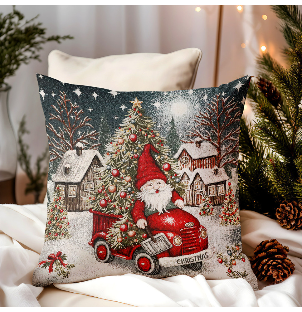 Karácsonyi párnahuzat gobelin Chenille IT043