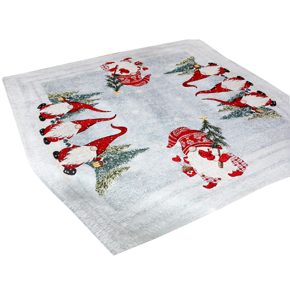 Karácsonyi zsenília terítő Merry Christmas 90x90 cm Chenille IT044