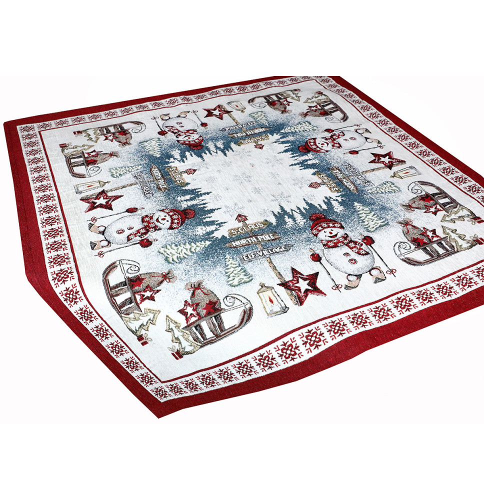Karácsonyi zsenília terítő Északi-sark 90x90 cm Chenille IT037