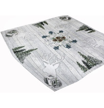 Gobelin asztalterítő Szürke szarvas 90x90 cm Chenille IT027