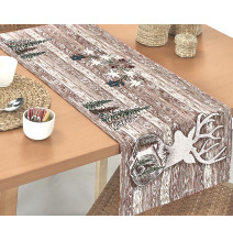 Gobelin terítő Barna szarvas Chenille IT027