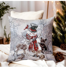 Párnahuzat gobelin 42x42 cm Chenille 6297