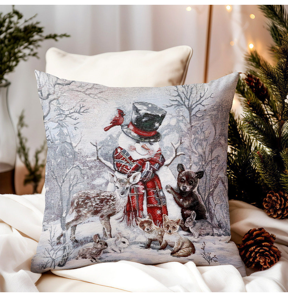 Párnahuzat gobelin 42x42 cm Chenille 6297