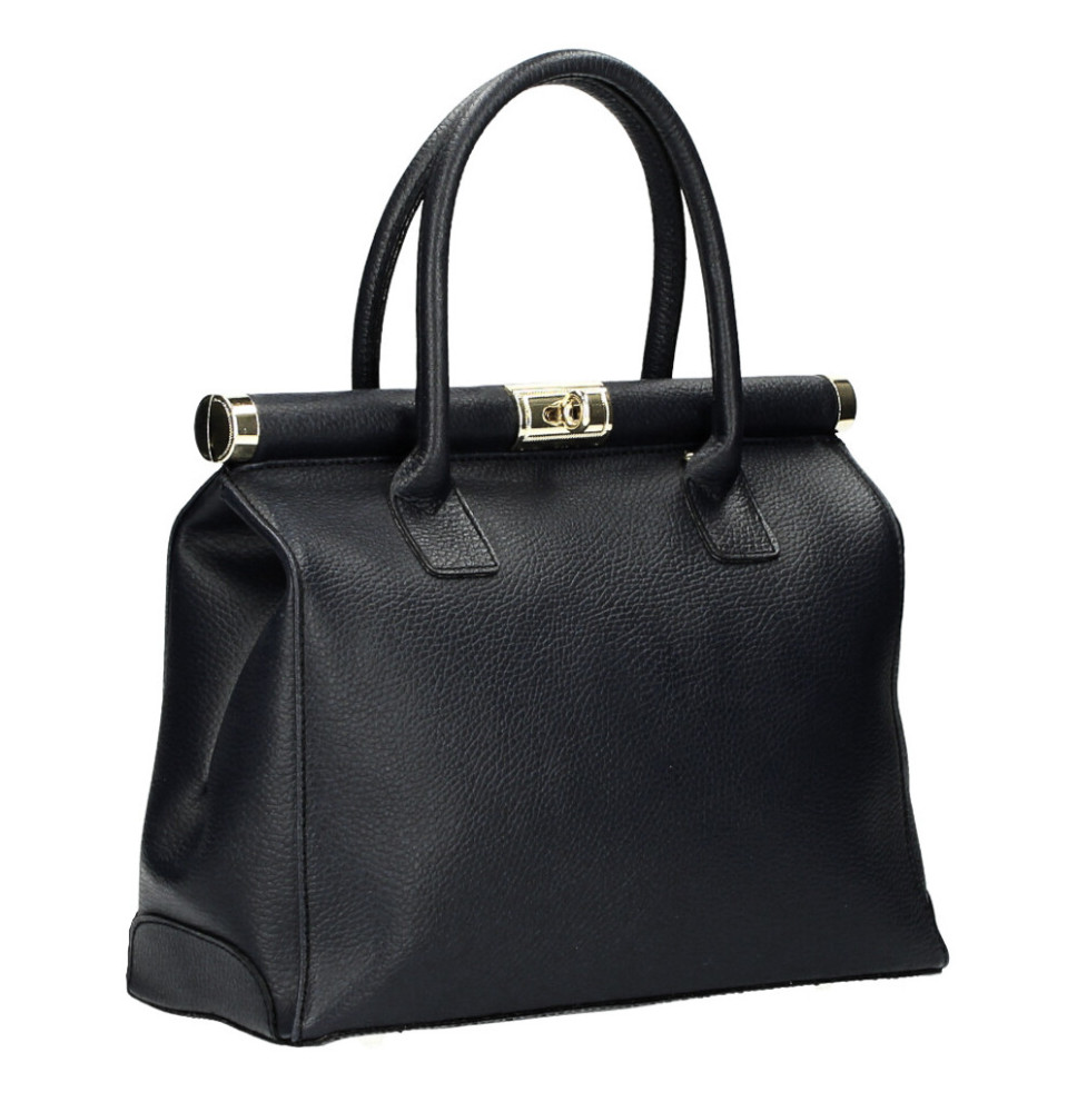 Fekete bőr kézitáska 501 Made in Italy