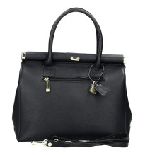 Fekete bőr kézitáska 501 Made in Italy