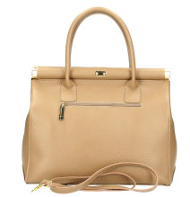 Bőr kézitáska 501 konyak Made in Italy