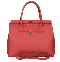 Bőr kézitáska 501 piros Made in Italy