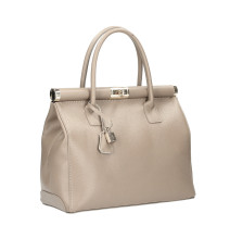 Bőr kézitáska 501 szürkésbarna Made in Italy