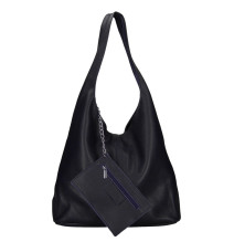 Bőr kézitáska 108 sötétkék Made in Italy